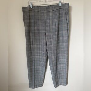 Aritzia Babaton Conan Pant Glencheck Print Grey Plaid Size 16